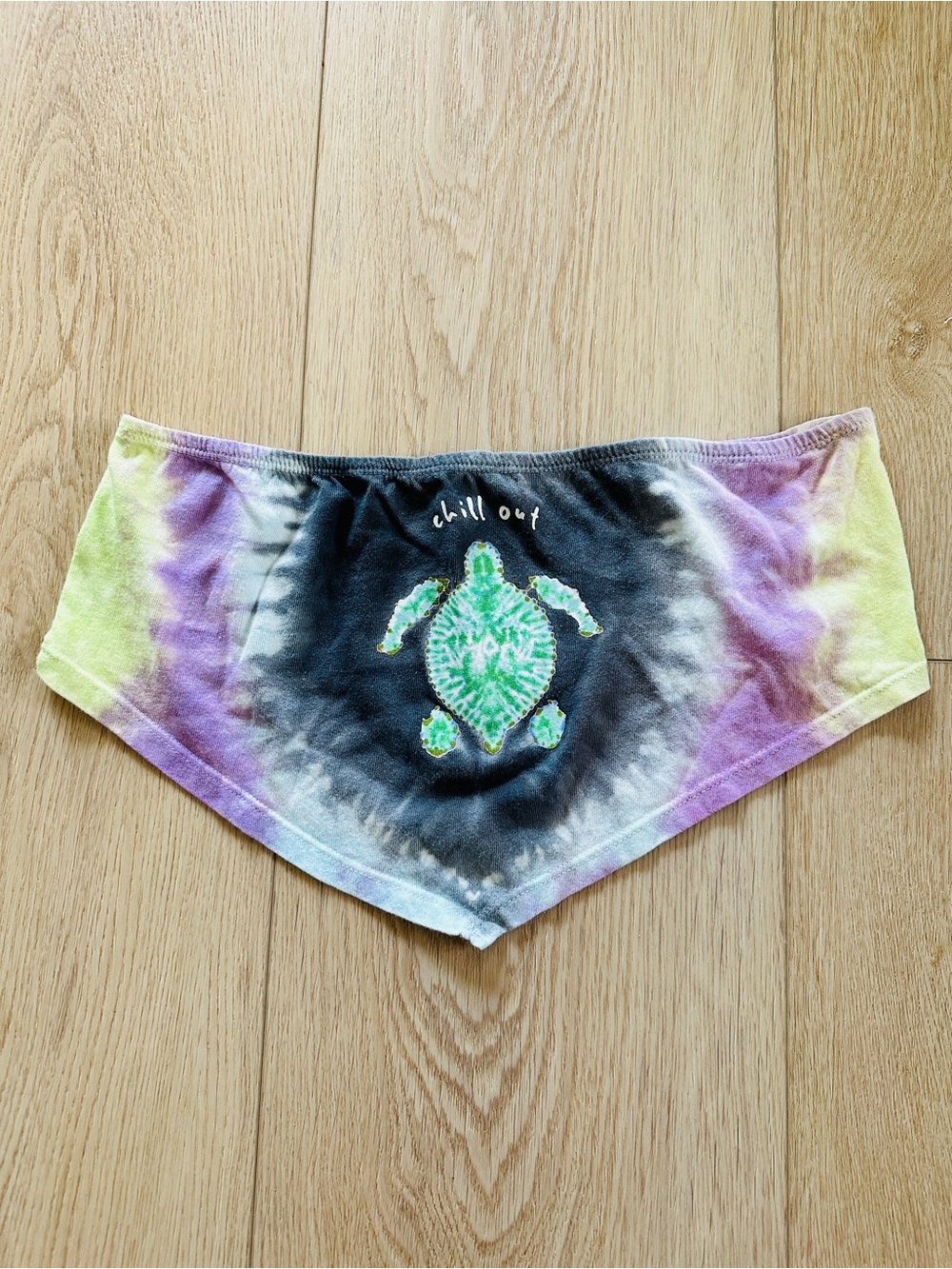 RARE 🤩💓 Vintage Forever 21 Tie-Dye Turtle Bandana Top 💯 Cotton Medium 🐢 🌊 🌈